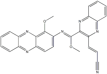 3-[Methoxy[(1-methoxyphenazin-2-yl)imino]methyl]quinoxaline-2-acrylonitrile 结构式