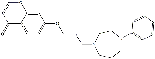 7-[3-(4-Phenyl-1,4-diazacycloheptan-1-yl)propyloxy]-4H-1-benzopyran-4-one 结构式