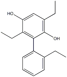 3,6-Diethyl-2-(2-ethylphenyl)benzene-1,4-diol 结构式