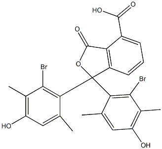 1,1-Bis(6-bromo-4-hydroxy-2,5-dimethylphenyl)-1,3-dihydro-3-oxoisobenzofuran-4-carboxylic acid 结构式