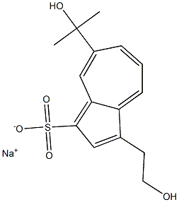 3-(2-Hydroxyethyl)-7-(1-hydroxy-1-methylethyl)-1-azulenesulfonic acid sodium salt 结构式