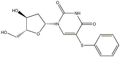 5-(Phenylthio)-2'-deoxyuridine 结构式