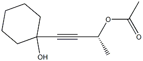 Acetic acid (R)-3-(1-hydroxycyclohexyl)-1-methyl-2-propynyl ester 结构式