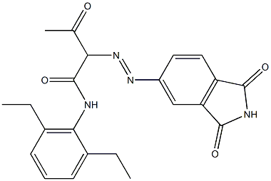 N-(2,6-Diethylphenyl)-2-(1,3-dioxoisoindolin-5-ylazo)-2-acetylacetamide 结构式