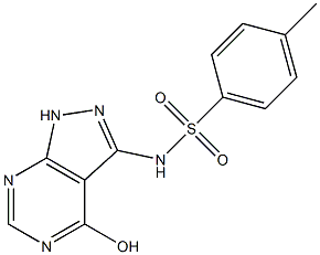 3-(4-Methylphenylsulfonylamino)-1H-pyrazolo[3,4-d]pyrimidin-4-ol 结构式
