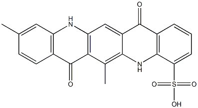 5,7,12,14-Tetrahydro-6,10-dimethyl-7,14-dioxoquino[2,3-b]acridine-4-sulfonic acid 结构式