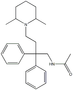 N-[4-(2,6-Dimethyl-1-piperidinyl)-2,2-diphenylbutyl]acetamide 结构式