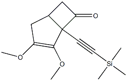 1-[(Trimethylsilyl)ethynyl]-2,3-dimethoxybicyclo[3.2.0]hept-2-en-7-one 结构式