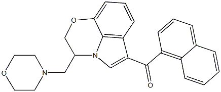 2,3-Dihydro-6-(1-naphthoyl)-3-morpholinomethylpyrrolo[1,2,3-de]-1,4-benzoxazine 结构式