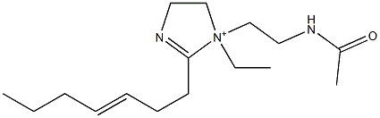 1-[2-(Acetylamino)ethyl]-1-ethyl-2-(3-heptenyl)-2-imidazoline-1-ium 结构式