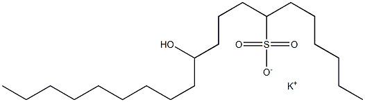 11-Hydroxyicosane-7-sulfonic acid potassium salt 结构式