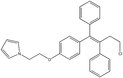 1-(2-Chloroethyl)-1-phenyl-2-[4-(2-(1H-pyrrol-1-yl)ethoxy)phenyl]-2-(phenyl)ethene 结构式