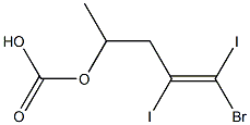 Carbonic acid [(E)-3-bromo-2,3-diiodo-2-propenyl](ethyl) ester 结构式