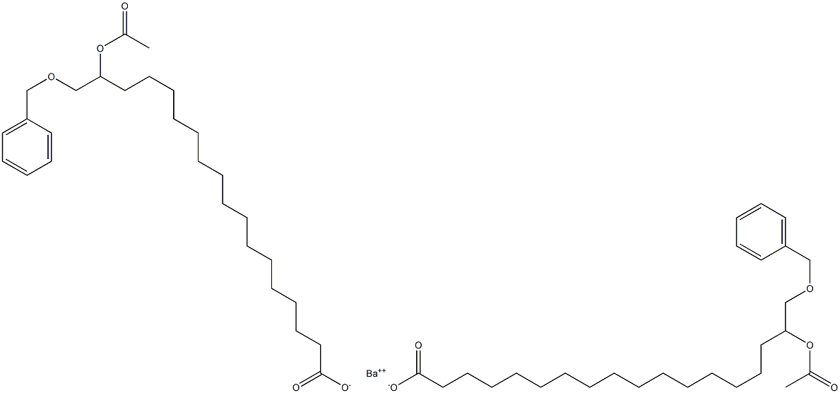 Bis(18-benzyloxy-17-acetyloxystearic acid)barium salt 结构式