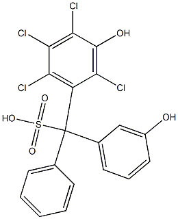 (2,4,5,6-Tetrachloro-3-hydroxyphenyl)(3-hydroxyphenyl)phenylmethanesulfonic acid 结构式