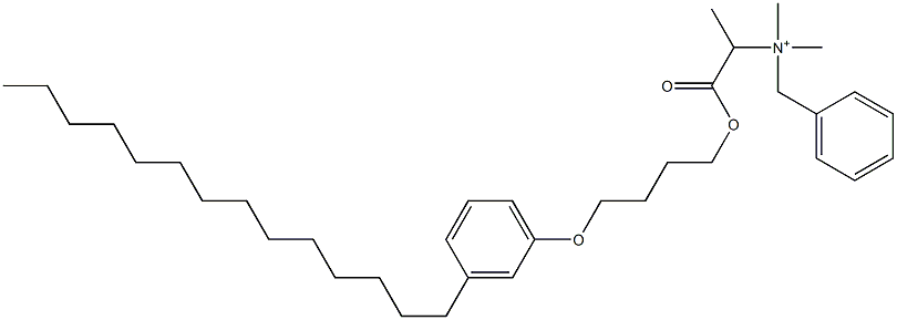 N,N-Dimethyl-N-benzyl-N-[1-[[4-(3-tetradecylphenyloxy)butyl]oxycarbonyl]ethyl]aminium 结构式