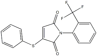 3-Phenylthio-1-(2-trifluoromethylphenyl)-1H-pyrrole-2,5-dione 结构式