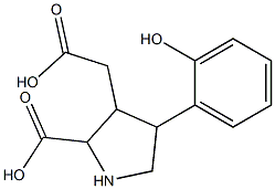 4-(2-Hydroxyphenyl)-3-(carboxymethyl)pyrrolidine-2-carboxylic acid 结构式