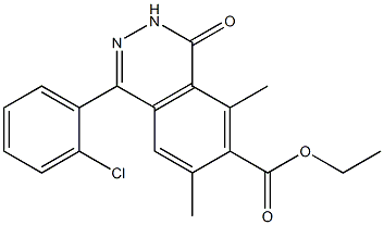 1-(2-Chlorophenyl)-3,4-dihydro-4-oxo-5,7-dimethylphthalazine-6-carboxylic acid ethyl ester 结构式