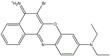 6-Bromo-9-(diethylamino)-5H-benzo[a]phenoxazin-5-iminium 结构式