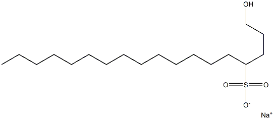 1-Hydroxyoctadecane-4-sulfonic acid sodium salt 结构式