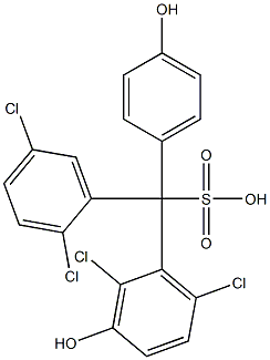 (2,5-Dichlorophenyl)(2,6-dichloro-3-hydroxyphenyl)(4-hydroxyphenyl)methanesulfonic acid 结构式