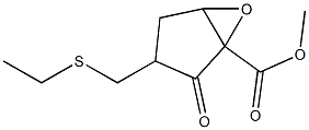 1,5-Epoxy-2-oxo-3-(ethylthiomethyl)cyclopentane-1-carboxylic acid methyl ester 结构式