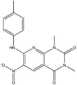 7-(p-Tolylamino)-1,3-dimethyl-6-nitropyrido[2,3-d]pyrimidine-2,4(1H,3H)-dione 结构式