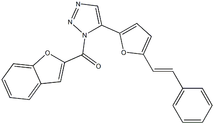 2-[[5-[5-(2-Phenylethenyl)furan-2-yl]-1H-1,2,3-triazol-1-yl]carbonyl]benzofuran 结构式