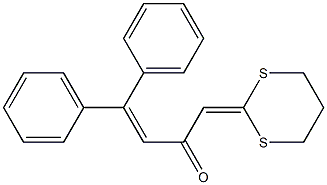 4,4-Diphenyl-1-(1,3-dithian-2-ylidene)-3-buten-2-one 结构式