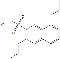 3,8-Dipropyl-2-naphthalenesulfonic acid potassium salt 结构式