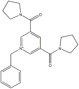 1-Benzyl-3,5-bis[(pyrrolidin-1-yl)carbonyl]pyridinium 结构式