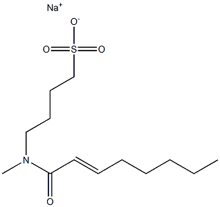 4-[N-(2-Octenoyl)-N-methylamino]-1-butanesulfonic acid sodium salt 结构式