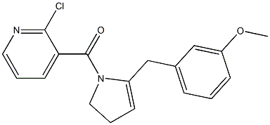 2-Chloro-3-[(4,5-dihydro-2-(3-methoxybenzyl)-1H-pyrrol)-1-ylcarbonyl]pyridine 结构式