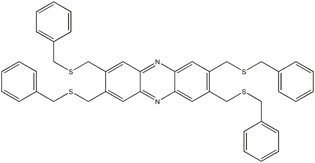 2,3,7,8-Tetrakis[(benzylthio)methyl]phenazine 结构式