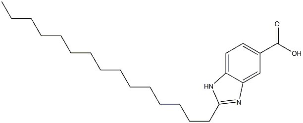 2-Pentadecyl-1H-benzimidazole-5-carboxylic acid 结构式