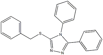 4,5-Diphenyl-3-[benzylthio]-4H-1,2,4-triazole 结构式