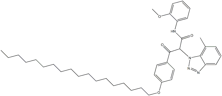 2-[4-(Octadecyloxy)benzoyl]-2-[(7-methyl-1H-benzotriazol)-1-yl]-2'-methoxyacetanilide 结构式