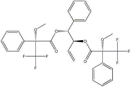 Bis[(2R)-2-methoxy-2-phenyl-3,3,3-trifluoropropanoic acid](3S,4R)-4-phenyl-1-butene-3,4-diyl ester 结构式