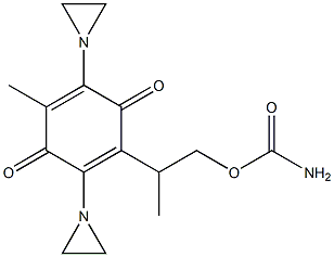 Carbamic acid 2-[2,5-bis(1-aziridinyl)-3,6-dioxo-4-methyl-1,4-cyclohexadienyl]propyl ester 结构式