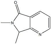 6-Methyl-7-methyl-6,7-dihydro-5H-pyrrolo[3,4-b]pyridin-5-one 结构式