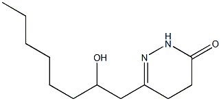 4,5-Dihydro-6-[2-hydroxyoctyl]pyridazin-3(2H)-one 结构式