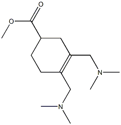 3,4-Bis[(dimethylamino)methyl]-3-cyclohexene-1-carboxylic acid methyl ester 结构式