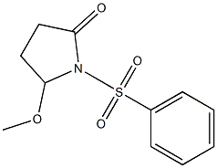 5-Methoxy-1-[(phenyl)sulfonyl]pyrrolidin-2-one 结构式