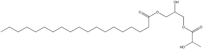 2-Hydroxypropionic acid 2-hydroxy-3-nonadecanoyloxypropyl ester 结构式