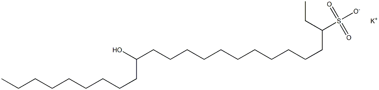 15-Hydroxytetracosane-3-sulfonic acid potassium salt 结构式