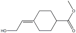 4-(2-Hydroxyethylidene)cyclohexanecarboxylic acid methyl ester 结构式
