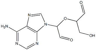 2-(Hydroxymethyl)-2'-(6-amino-9H-purin-9-yl)(2,2'-oxybisacetaldehyde) 结构式