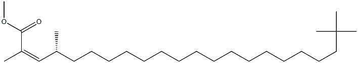 [R,Z,(+)]-2,4,21,21-Tetramethyl-2-docosenoic acid methyl ester 结构式