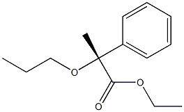 [R,(+)]-2-Phenyl-2-propoxypropionic acid ethyl ester 结构式